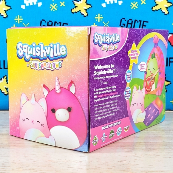 Squishville Squishmallows Mini Camping Set Danny the Dinosaur 3 Piece Plush Set - Picture 5 of 10